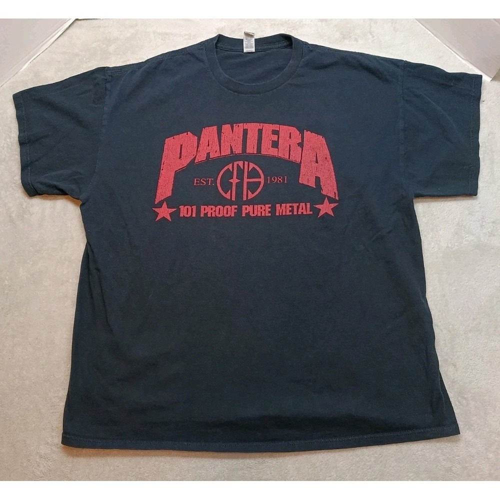 Pantera CFH 101 Proof Pure Metal Graphic T-shirt Black Men's XL Gildan